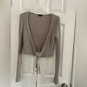Dynamite Beige Ribbed Knit Cardigan Sz S